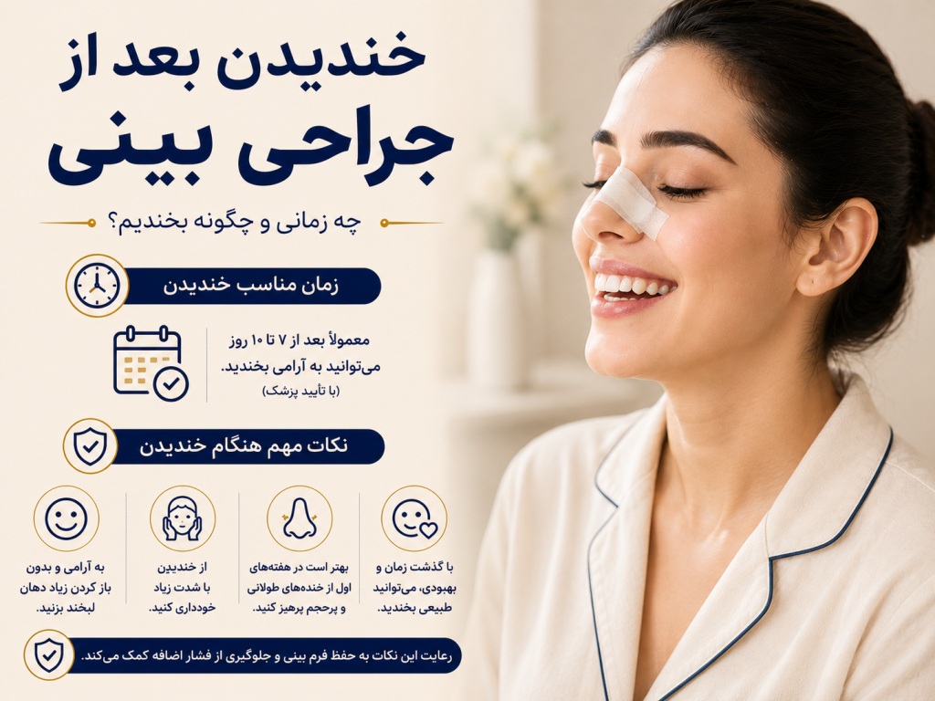 خندیدن بعد از جراحی بینی؛ زمان مناسب خندیدن و تأثیر خنده بر نتیجه رینوپلاستی