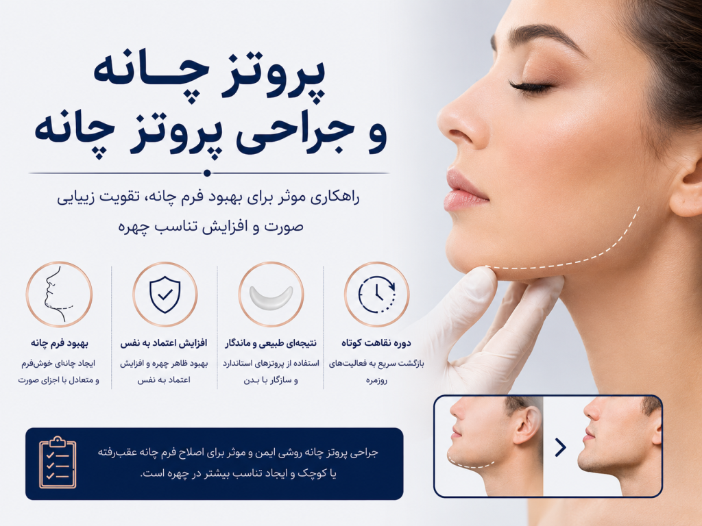 پروتز چانه برای بهبود فرم چانه و ایجاد تناسب بیشتر در صورت