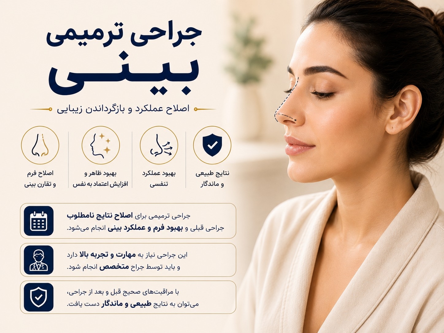 جراحی ترمیمی بینی با غضروف دنده به روش استراکچرال